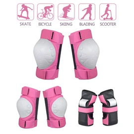 6 Pcs Adults Kids Knee Pads Elbow Pads Wrist Pads Set Protective Gear Set for Skating Skateboard Cycling