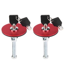 Qiilu Hood Lock, Car Universal Aluminum Alloy Engine Hood Cover Lock Key Pin Kit Safety Latch Pin(Red)