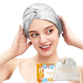 Gorro Dormir 100 Seda Morera Mujeres Hombres Cabello Rizado Fino Corto Mediano Trenzado Auténtica