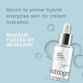 Neutrogena Hydro Boost Glow Booster Primer  Serum, Hydrating  Moisturizing Face Serum-to-Primer Hybrid, Infused with Purified Hyaluronic Acid...      