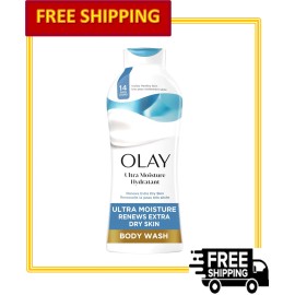Olay Ultra Moisture Body Wash for Extra Dry Skin, Lightly Scented, 22 fl oz