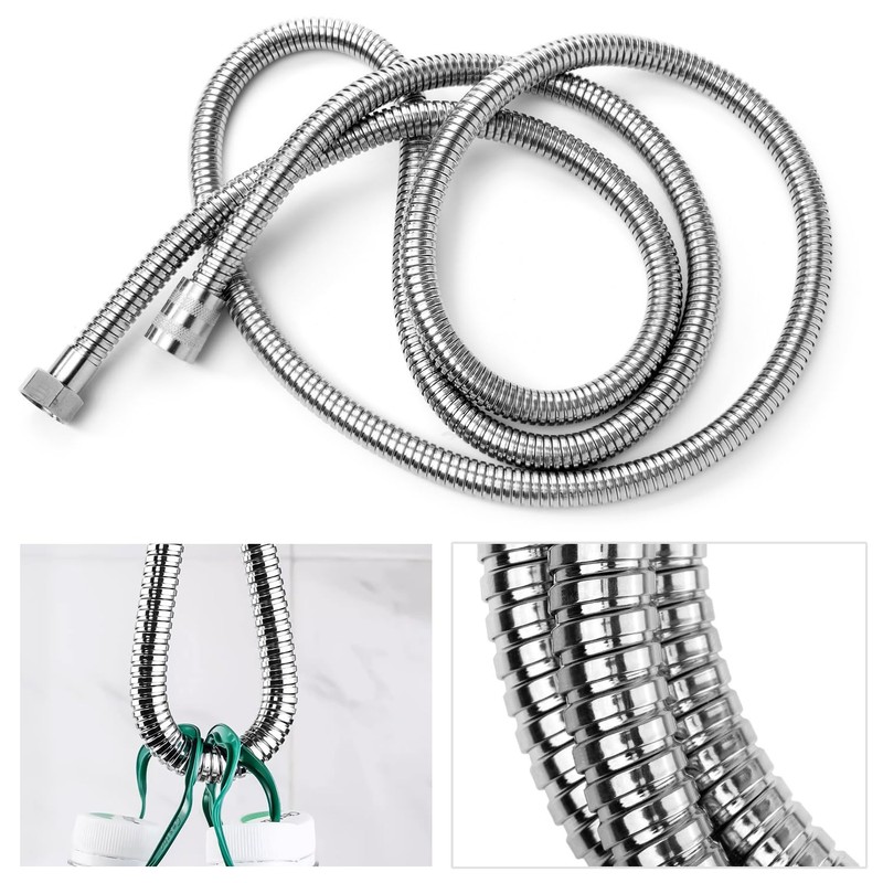 TRIXES 1.5M Flexible Stainless Steel Shower Bathroom Hose Pipe -