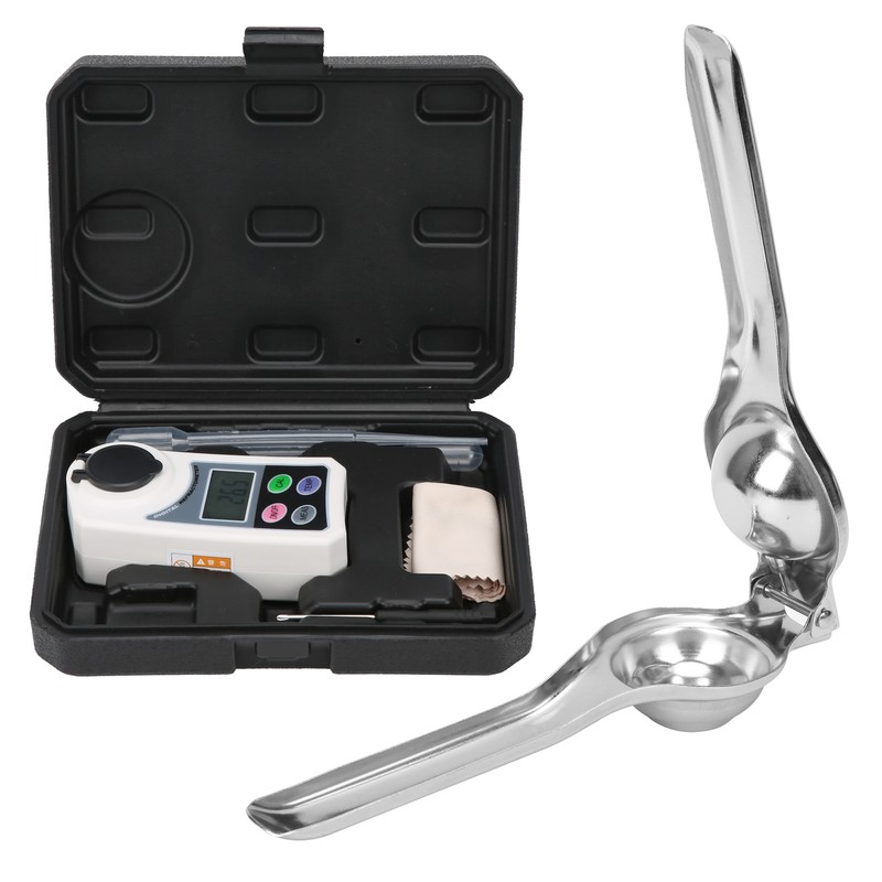 Digital Brix Refractometer Portable Handheld Digital Sugar Salinity Meter for