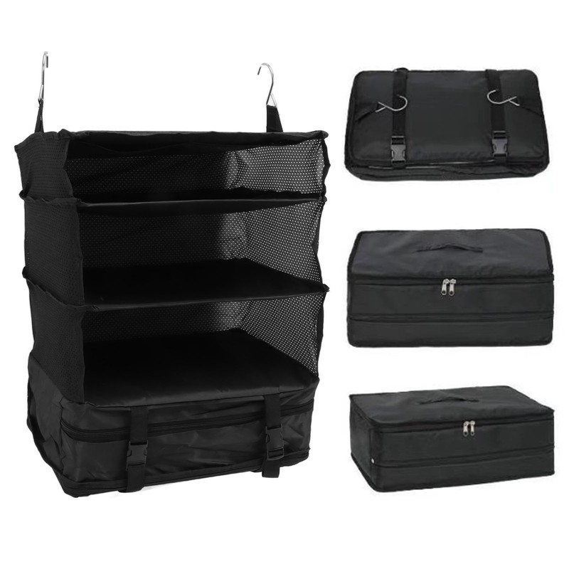 Hanging 3 Shelf Travel Shelves Bag Portable Multifunctional Large Capacity