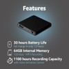 Voice Activated Recorder with Playback – 64GB Storage, 1100 Hours