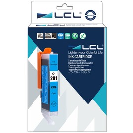 LCL LCL Compatible CLI-281 Cyan Ink Cartridge Replacement for Canon CLI-281XL CLI-281XXL 281 Cyan Work with Canon PIXMA TS6320 TR7520 TS8120 TS8320 TR8520 TS9120 (1-Pack)
