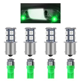 GLOFE 8Pcs Green Interior Map Dome Light LED Bulbs Compatible with 1987-1996 Ford F-150 F-250 Bronco