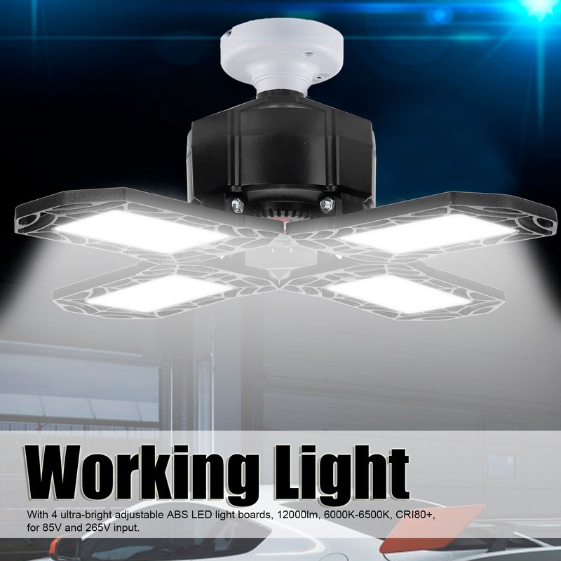 120W 96LED Mining Lamp E26/E27 Folding Ultra Bright Garage Light
