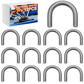 BBTO 12 Pack 1/2" Heavy Duty Weld-on Steel D-Ring Rope Hook Chain Tie Down D Ring Forged Steel Safety Chain Hooks for Trucks Trailers and Towing