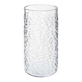 G.E.T. 3316-CL-EC Heavy-Duty Shatterproof Plastic Pebbled Tumbler, 16 Ounce, Clear (Set of 4)