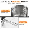 YC Kitchen Measuring Cups Set 4 Piece,Stainless Steel Metal Cups