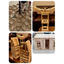 WANYI Pack of 20 Wooden Blocks for Crafts Square Craft Blocks Wood 200 x 10 x 5 mm Pine Wood Strips Wooden Building Blocks Wood for DIY Crafts Decoration and Model Making Carving