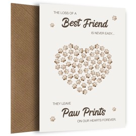 Dog Sympathy Cards - Loss of Dog Card and Best Friend - Doggy Mum Dad Mothers or Fathers Day - Pet Bereavement Cards Deepest Condolence