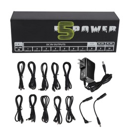 Guitar Effect Pedal Power Supply 10 Independent DC 9V 12V 18V Outputs Pedal Board Power Supply 100‑240V US Plug