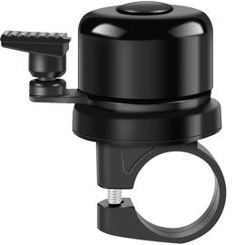 Bicycle Bell Compatible with AirTag Anti-Theft Classic Bike Alarm Bell Loud Clear Sound Bicycle Warning Bell Waterproof Bike Handlebar Ring Bell Horn for 0.87-1" Handlebars erjishanau(Black)