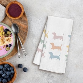 WFSM Wiener Dog Gifts Kitchen Towels - Dog Hand Towels, Wiener Dog Gifts Tea Towels, Dachshund Gifts, Dachshund Gifts for Women, Dachshund Decor, Dog Mom Gifts Kitchen Towels, 16×24 Inches