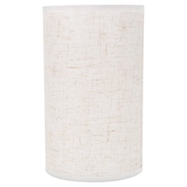 OSALADI Drum Lampshade E27 Beige Linen Cylinder Lampshade Spider Construction Lampshade Replacement Light Cover for Table Floor Lamp 20 x 12 x 12 cm
