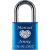 ♥ Love Goals Engraved Love Padlock with Engraving | Individual