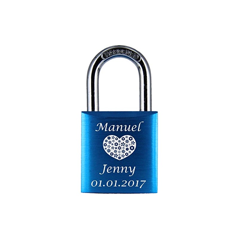 ♥ Love Goals Engraved Love Padlock with Engraving | Individual