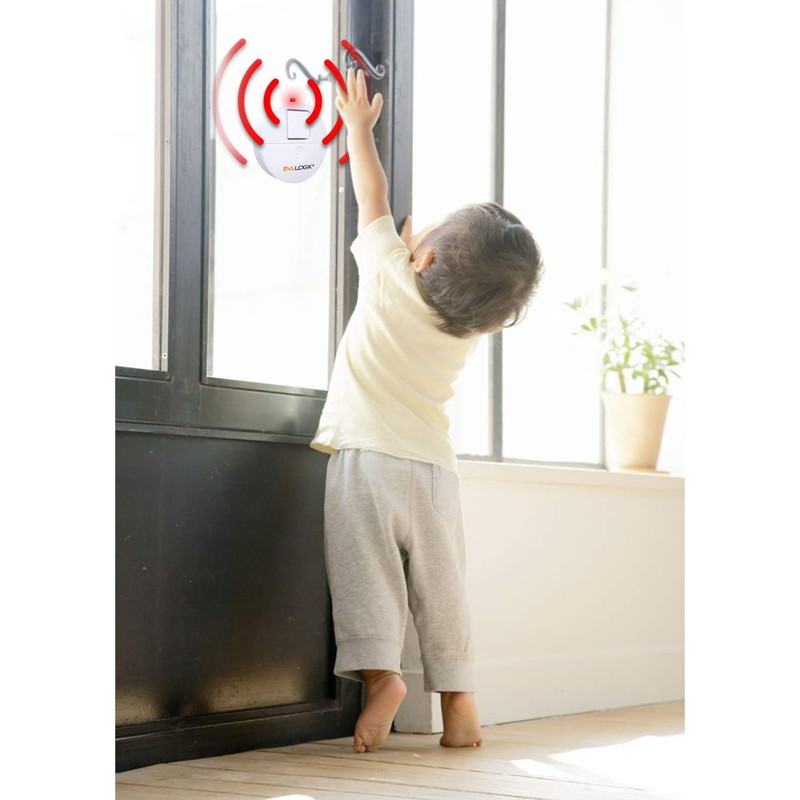 EVA LOGIK Modern Ultra-Thin Window Alarm with Loud 120dB Sound