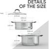 SUNHOUSE - 3.1 Quart Steamer Pots with Lid 2-Tier Multipurpose