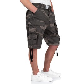 Surplus Raw Vintage Division Men's Cargo Shorts - Black (Black Camo), size: 6XL