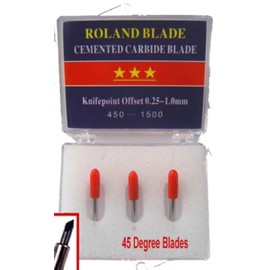 Bridge Cutters 3-Pack Roland Type Replacement Cemented Carbide Blade Set 45 Degree