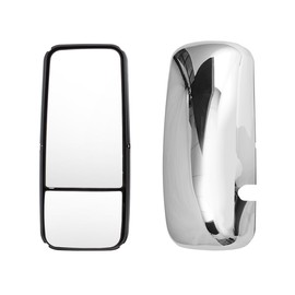High Soar Door Mirror for Kenworth T660,Rear View Mirror Assembly with Heated Defrost for Kenworth T600 T800 T170 T270 T370 T440 T470 Passenger Side Right Side (Chrome)