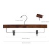 Nature Smile Wooden Pants Skirt Trousers Hangers with Clips (10Pcs