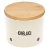 Magu Natur-Design Garlic Pot Beige - Modern Garlic Container with