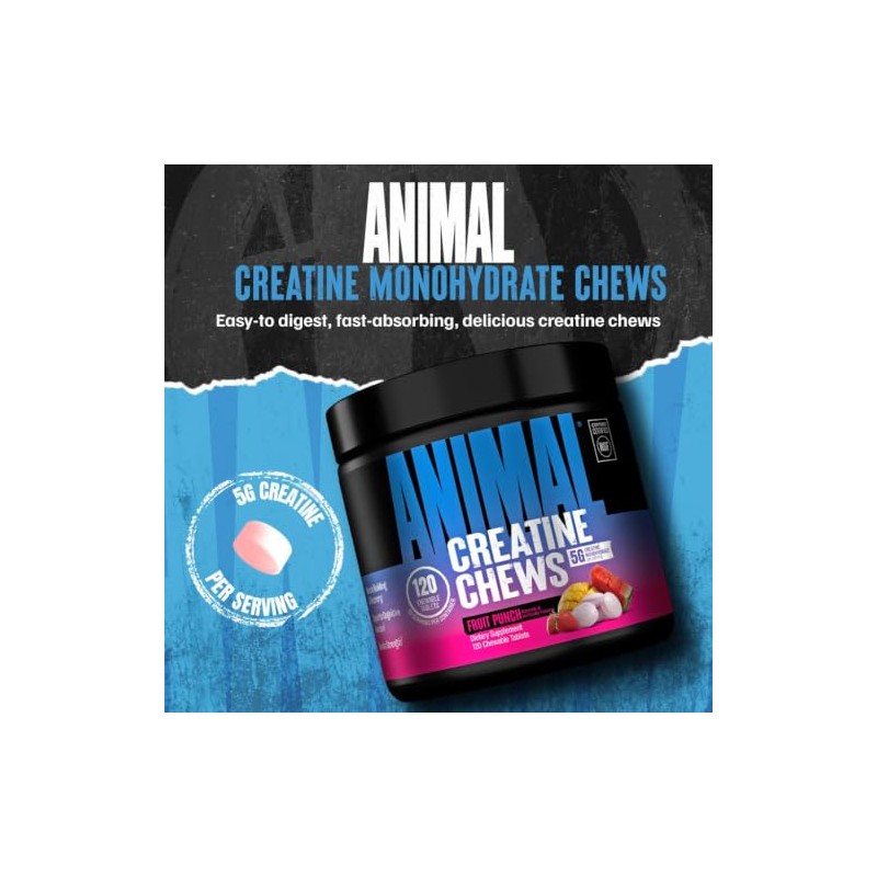Animal Creatine Chews Tablets - Enhanced Creatine Monohydrate with AstraGin