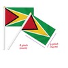 10 PCS Guyana Handheld Small Flag, Guyanese Hand held Mini