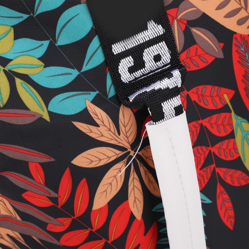 Printed Backpack Polyester Large Capacity Multifunctional Outdoor Leisure Travel BagRed