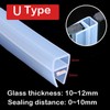 Gump's grocery U Shape Bathroom Seal, Transparent Shower Screen Seal,