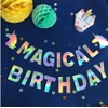 Flairs New York Happy Birthday Decorations Banner Party Props (Pack