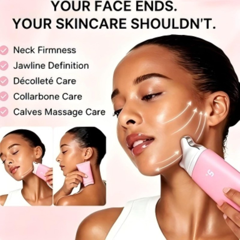 Gua Sha Neck Cream with Built In Gua Sha Massager,