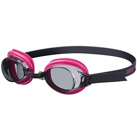 Arena Bubble Jr 3 Swimming Goggles, Unisex Adult, Unisex adult, Bubble Jr 3, Black (Black / Smoke / Fuc), only size, 92395