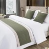 TTiiLoe Hotel Bed Runner Double-sided Bed Cover, Cotton Linen Bed