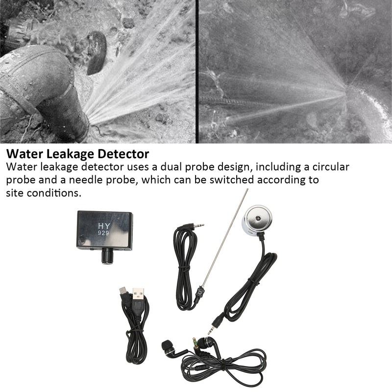 Water Leakage Detector Professional High Strength Dual Probes Water Pipeline