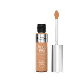L'Oréal Paris Concealer for a Natural Radiant, Moisturising and Plumping, Face Makeup with Hyaluronic Acid and Caffeine, True Match Radiant Serum Concealer 8N, 11 ml