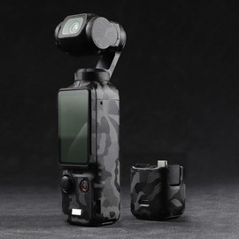 uconsmimo Protective Camera Skin for DJI OSMO Pocket 3 Sticker Camouflage Black Decals for Pocket 3 Accessories Full Wrapped Anti-Scratch Protection