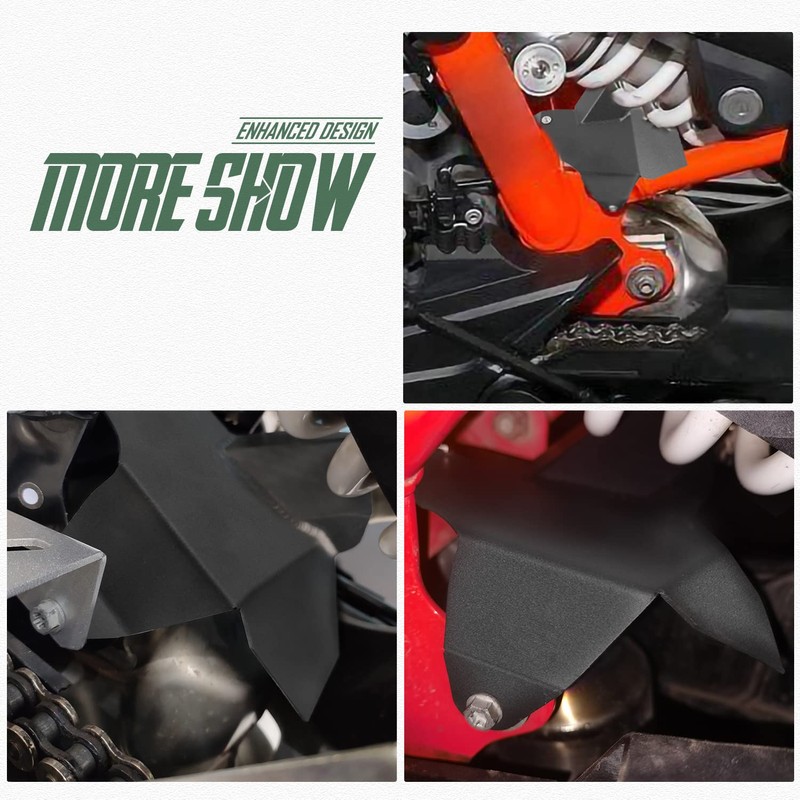 Lorababer Motorcycle Rear Shock Heat Shield Exhaust Pipe Protection Cover