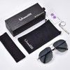 FONHCOO Trendy Oversized Aviator Sunglasses for Women Men Retro Double