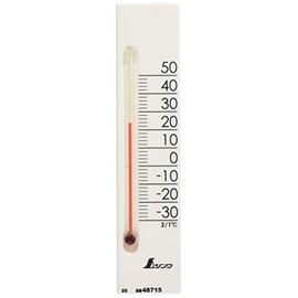 Shinwa Sokutei 48715 Petit Thermo Thermometer, Square, 5.3 inches (13.5 cm), White