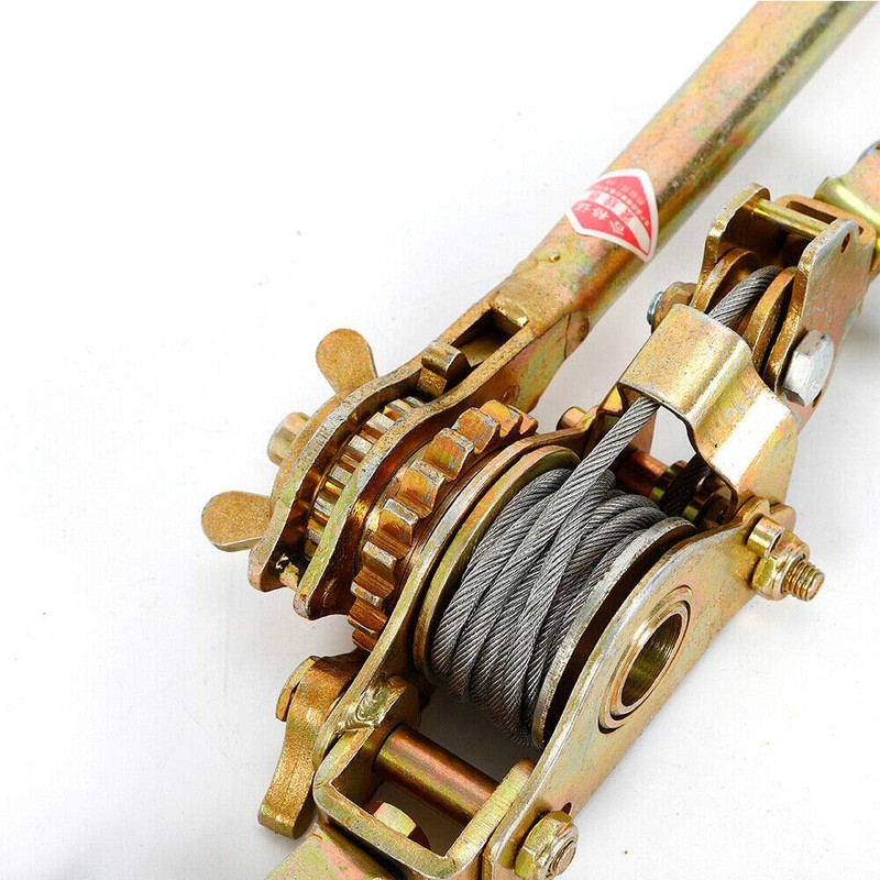 2-Ton Come Along Winch, Portable Dual Gear Power Puller Heavy-Duty