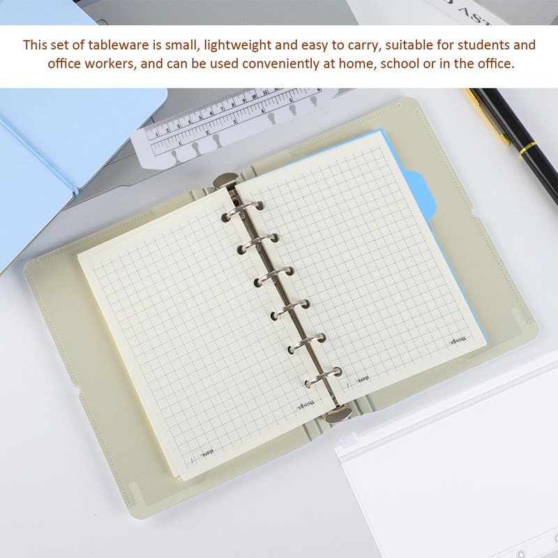 2 Dividers, 2 Storage Pockets, 2 Soft Rulers, 2 Graph