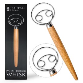 Versatile 13-Inch Danish Dough Whisk for Sourdough: Essential Sourdough Bread Baking Supplies, Bread Making Tools, and Baking Tools - Whisks for Cooking & Mixing Dough Effortlessly