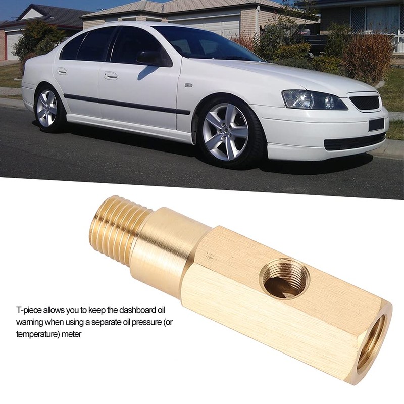 Mini Split Gauge Adapter Oil Pressure Gauge Adapter 0.25NPT Brass