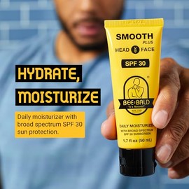Bee Bald Smooth Plus Daily Moisturizer with SPF 30 Broad Spectrum Sunscreen