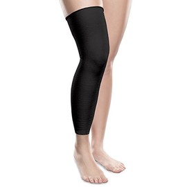 KNIT-RITE 18 Inch Knee Interface Tapered Sleeve - Polyester X-Static (Black, 8 Inch x 6 Inch, 1 Sleeve)
